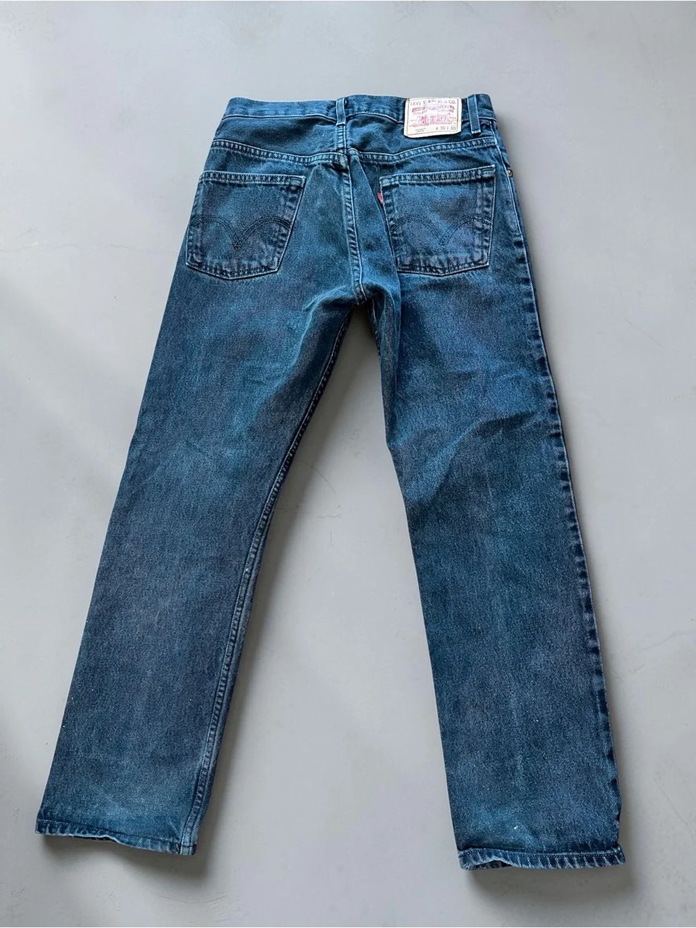 Vintage Y2K Levi's 505 Faded Black Denim Jeans Straight Leg 30x30 (2007)